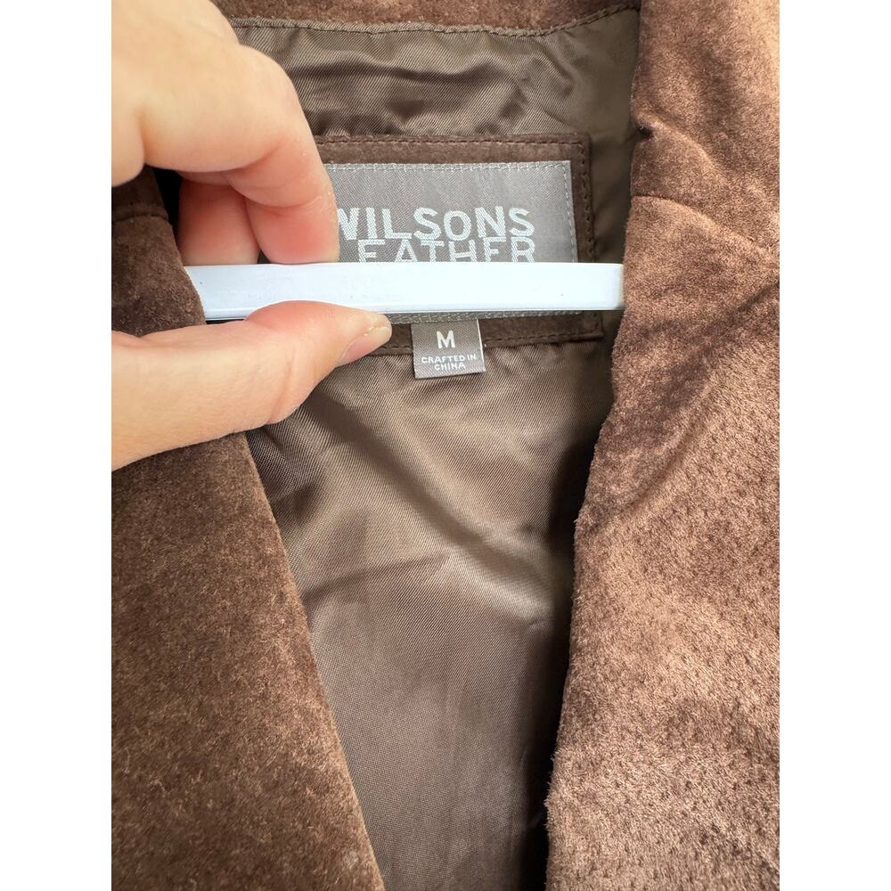 Vintage Wilson’s Genuine Leather Jacket - Women’s Y2K Belted Suede Jacket - Picture 5 of 10